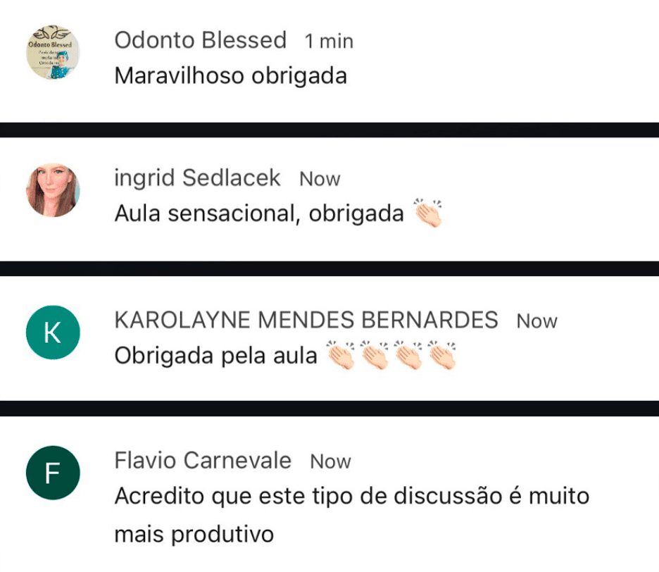 Depoimentos de alunos - Parte 2